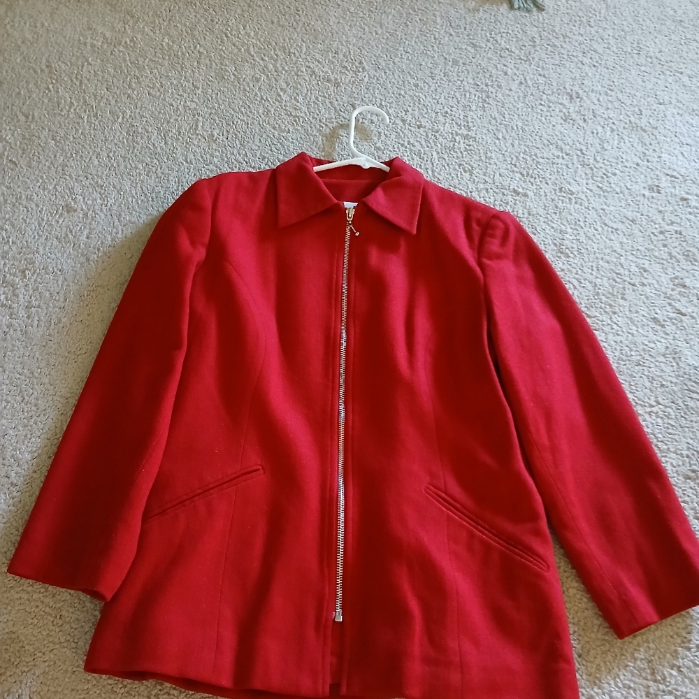 Hillard & Hanson Vibrant Red Blazer